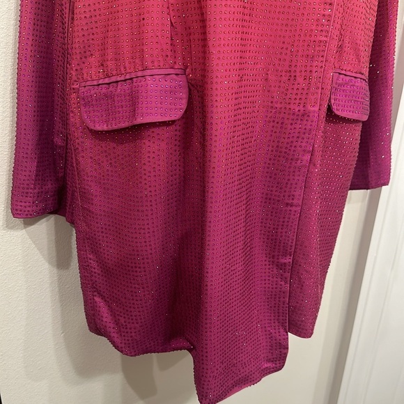 NWT X by NBD Revolve Baddie Tux Dress in Fuchsia- size XL - Picture 4 of 7